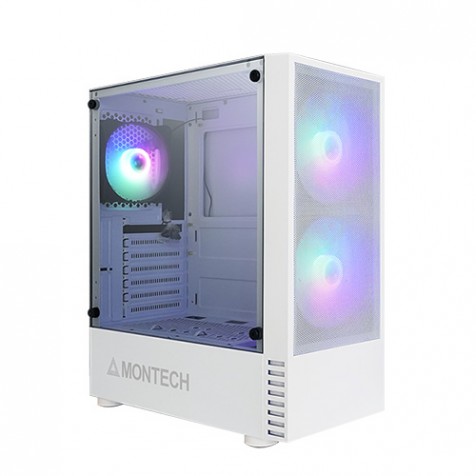 Montech X2 Mesh Atx Mid Tower Desktop Gaming Case White