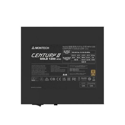 Montech CENTURY II 1200W 80+ Gold Certified Power Supply