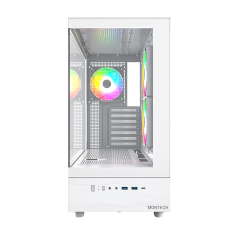 Montech XR ATX Mid Tower Desktop Gaming Case White