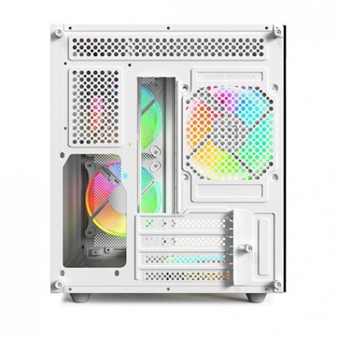 Revenger DUO Dynamic Full-View Full Mid-Tower ATX Casing with Usb-C Port White