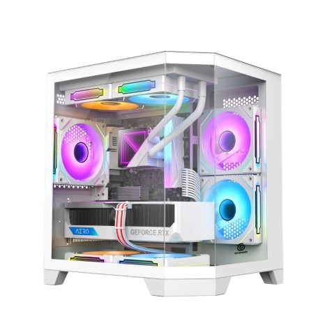 Revenger Air Box Mini 5 ARGB Infinity Fans Mid-Tower White Gaming Desktop Case (Tempered Glass Window) Revenger Air Box Mini 5 ARGB Infinity Fans Mid-Tower White Gaming Desktop Case (Tempered Glass Window)