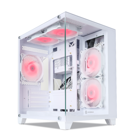 Revenger Base Dynamic Mini 5 ARGB White Mid Tower  Micro ATX Gaming Desktop Case Revenger Base Dynamic Mini 5 ARGB White Mid Tower  Micro ATX Gaming Desktop Case