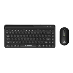 REVENGER RKM-24W Mini Black Wireless Keyboard & Mouse with Smart Phone & iPad Holder Combo and Bangla Layout