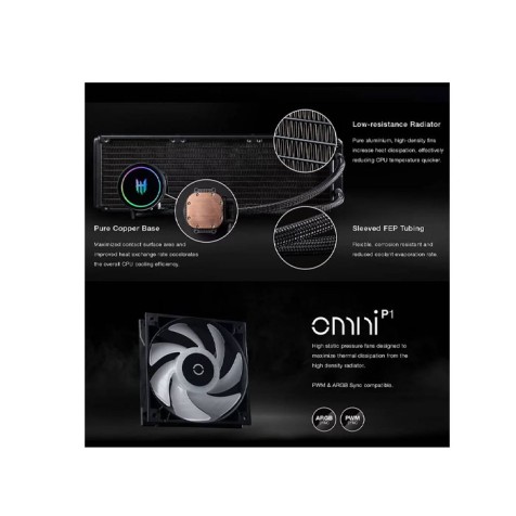 TECWARE MIRAGE 240 AIO ARGB LIQUID COOLING FAN